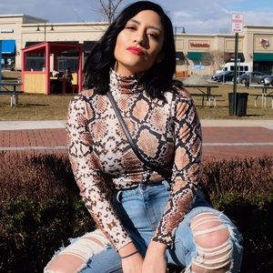 Patterned long sleeve onesie